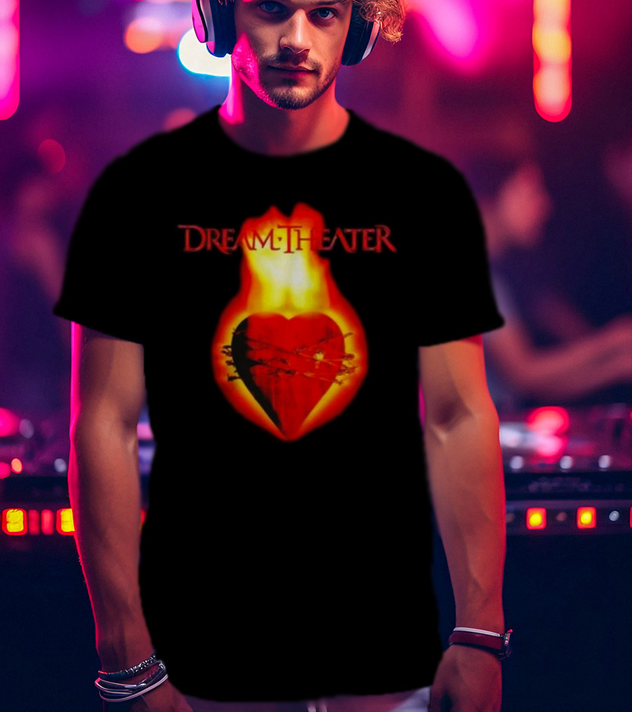 Dream Theater Burning Heart Visual Revolver Winter T-Shirt