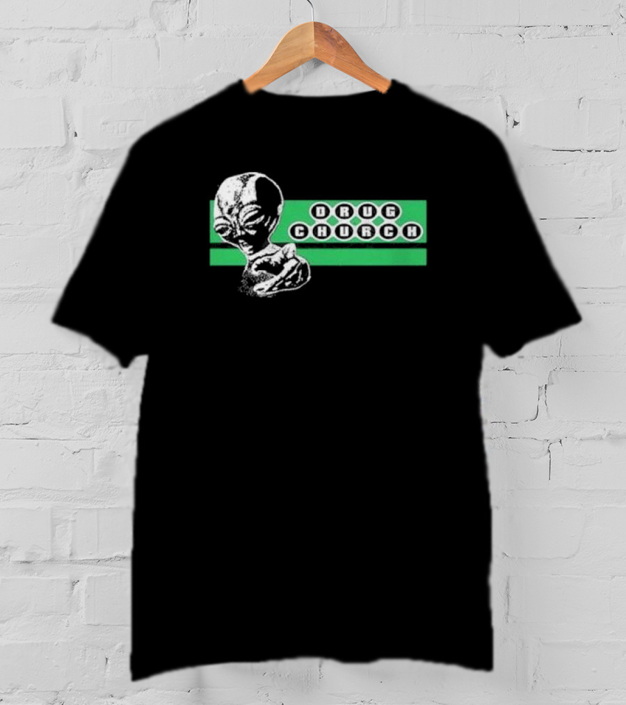 Drug Church Alien With Green Background T-Shirt