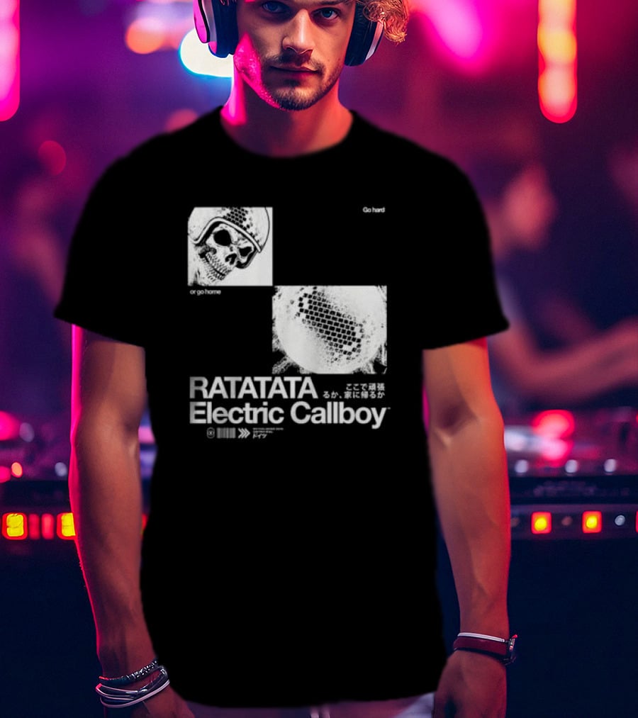 Electric Callboy Ratatata Skull Disco Go Hard Or Go Home T-Shirt