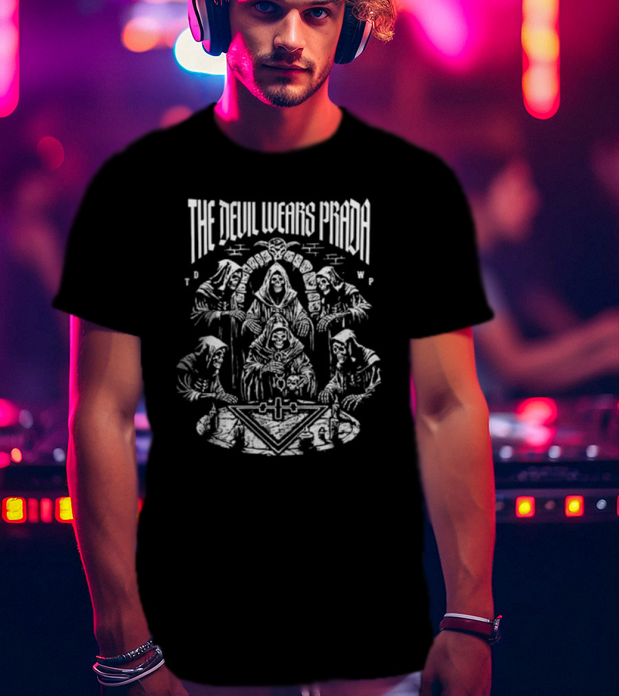 The Devil Wears Prada Ritual Dye TDWP Monks And Altar T-Shirt