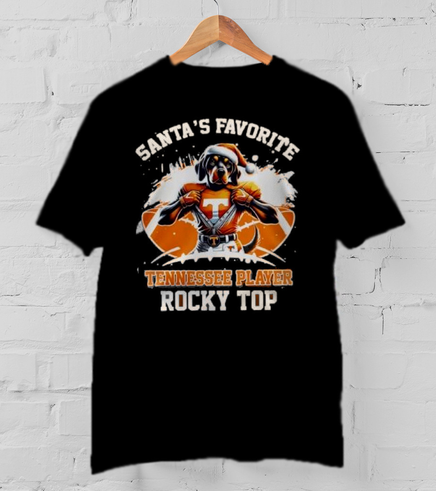 Santa's Favorite Tennessee Player Rocky Top T-Shirt