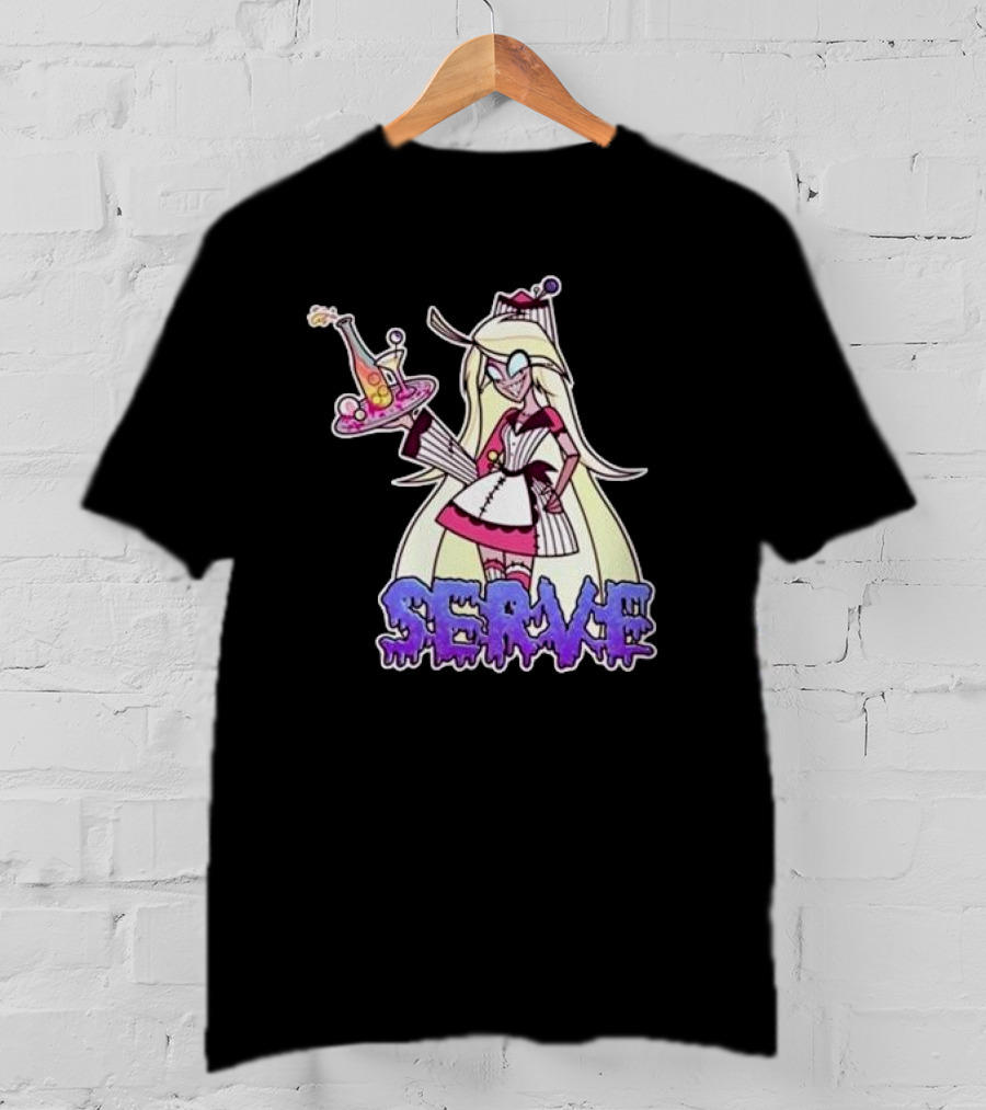Weeby Newz Serve Demon Weeby Anime Character With Potion Tray T-Shirt
