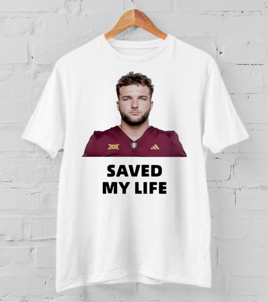 Cam Skattebo Big 12 Saved My Life T-Shirt
