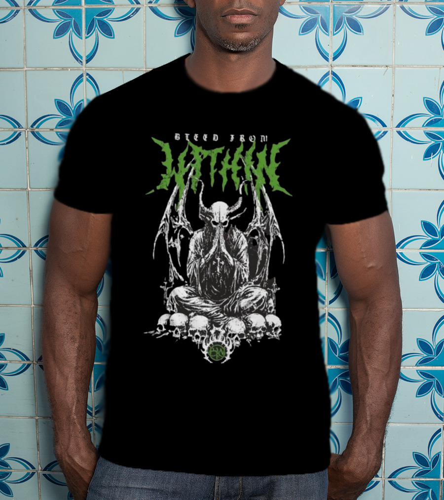 Bleed From Within Hope In Hell Demon Figure Surrounded By Skulls T-Shirt