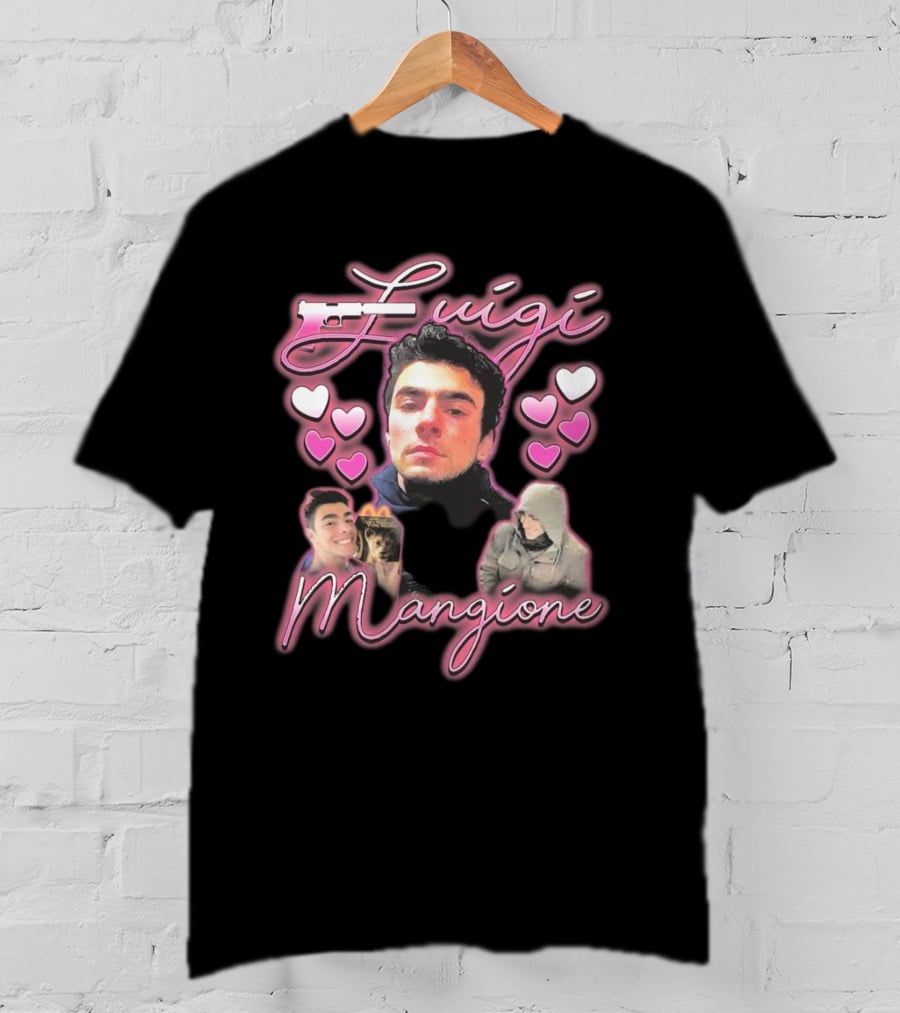 Luigi Mangione Heart Pink Hearts T-Shirt