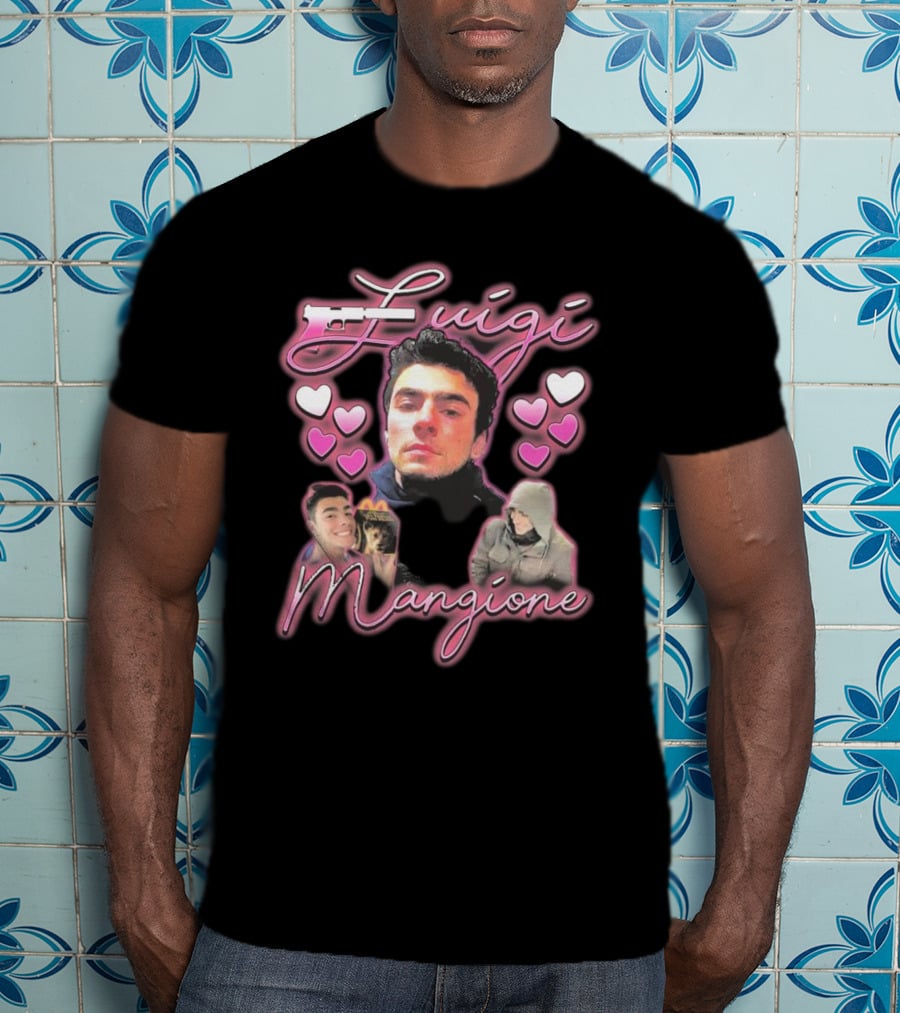 Luigi Mangione Heart Pink Hearts T-Shirt