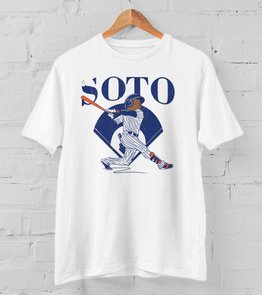 Soto Baseball Caricature Queens Diamond T-Shirt