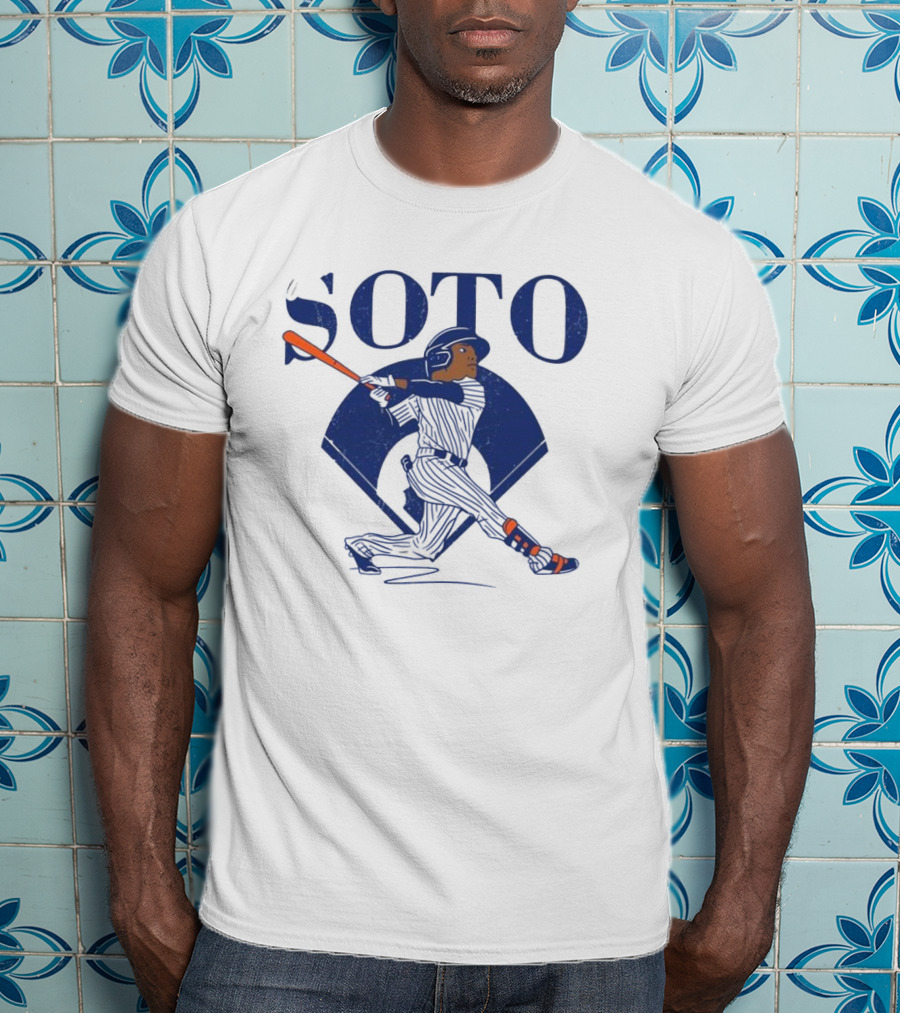 Soto Baseball Caricature Queens Diamond T-Shirt