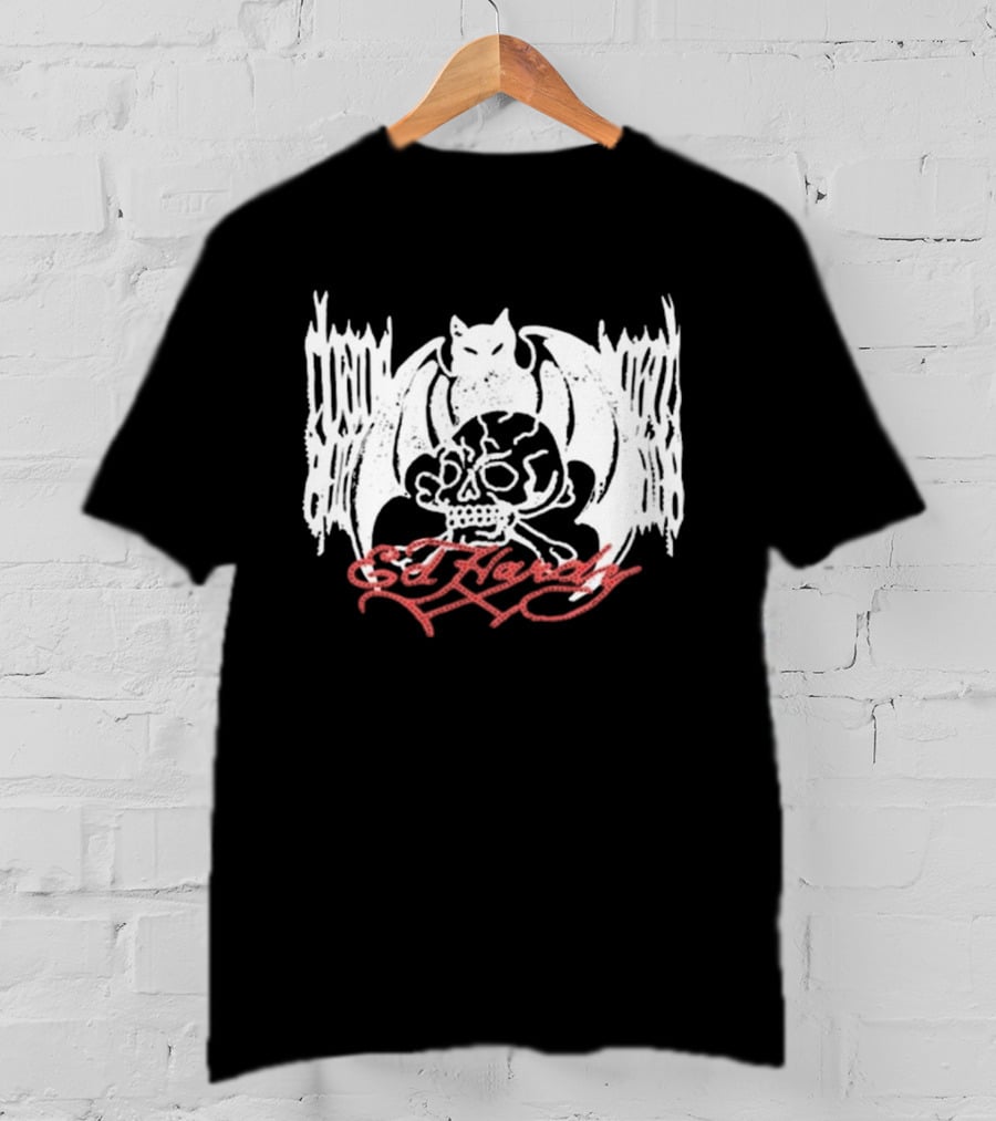 Ed Hardy Skull And Bat T-Shirt