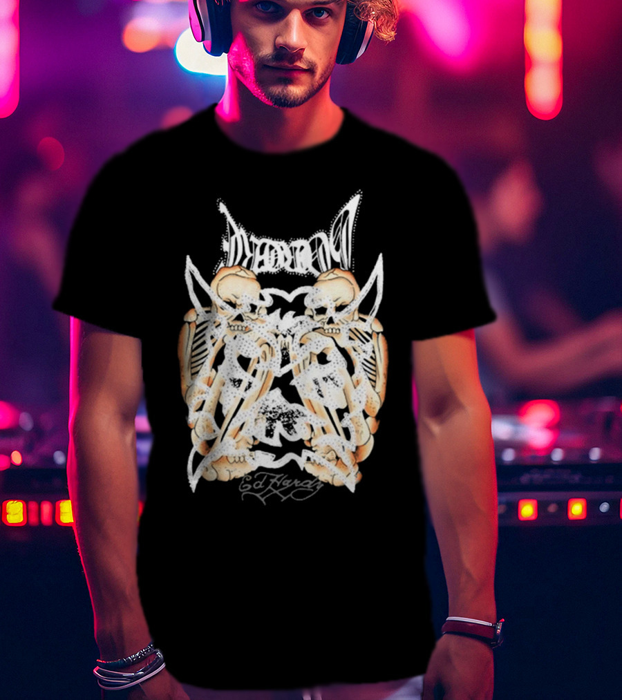 Ken Carson Ed Hardy Hardcore Skulls T-Shirt