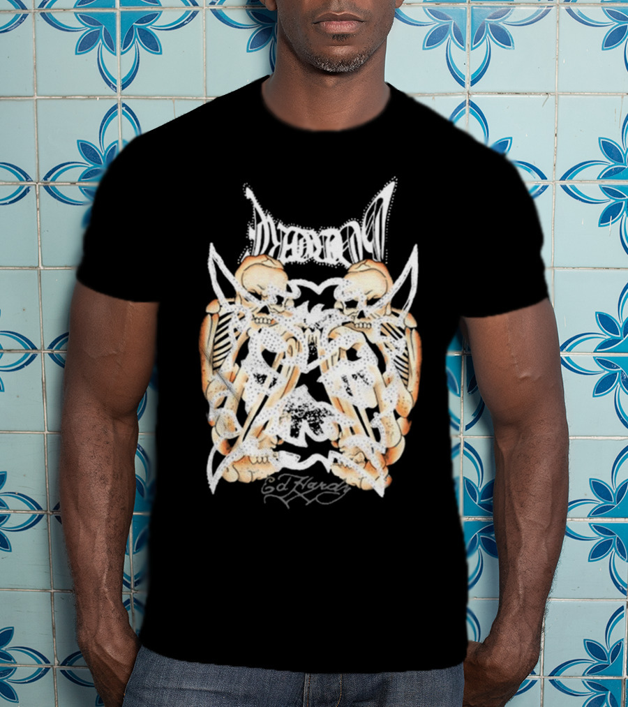 Ken Carson Ed Hardy Hardcore Skulls T-Shirt