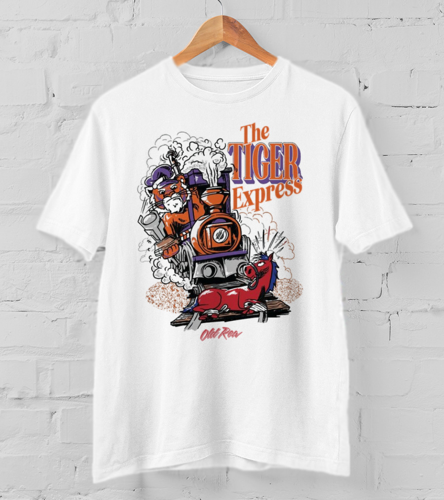 Clemson Tigers The Tiger Express Old Row Steam Train T-Shirt