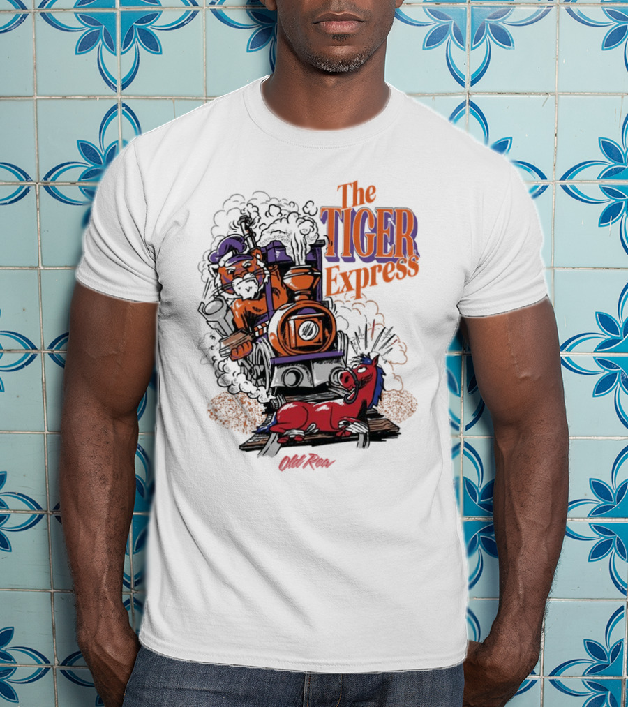 Clemson Tigers The Tiger Express Old Row Steam Train T-Shirt