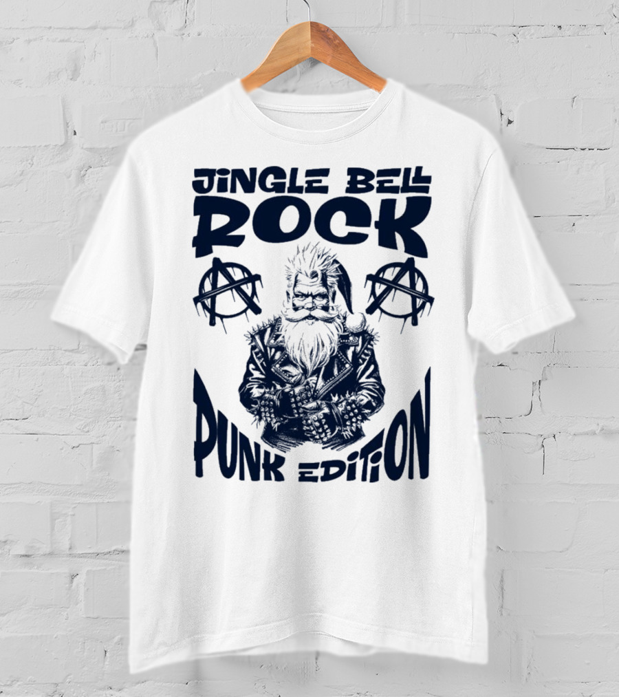 Jingle Bell Rock Punk Edition Anarchy Santa Claus T-Shirt