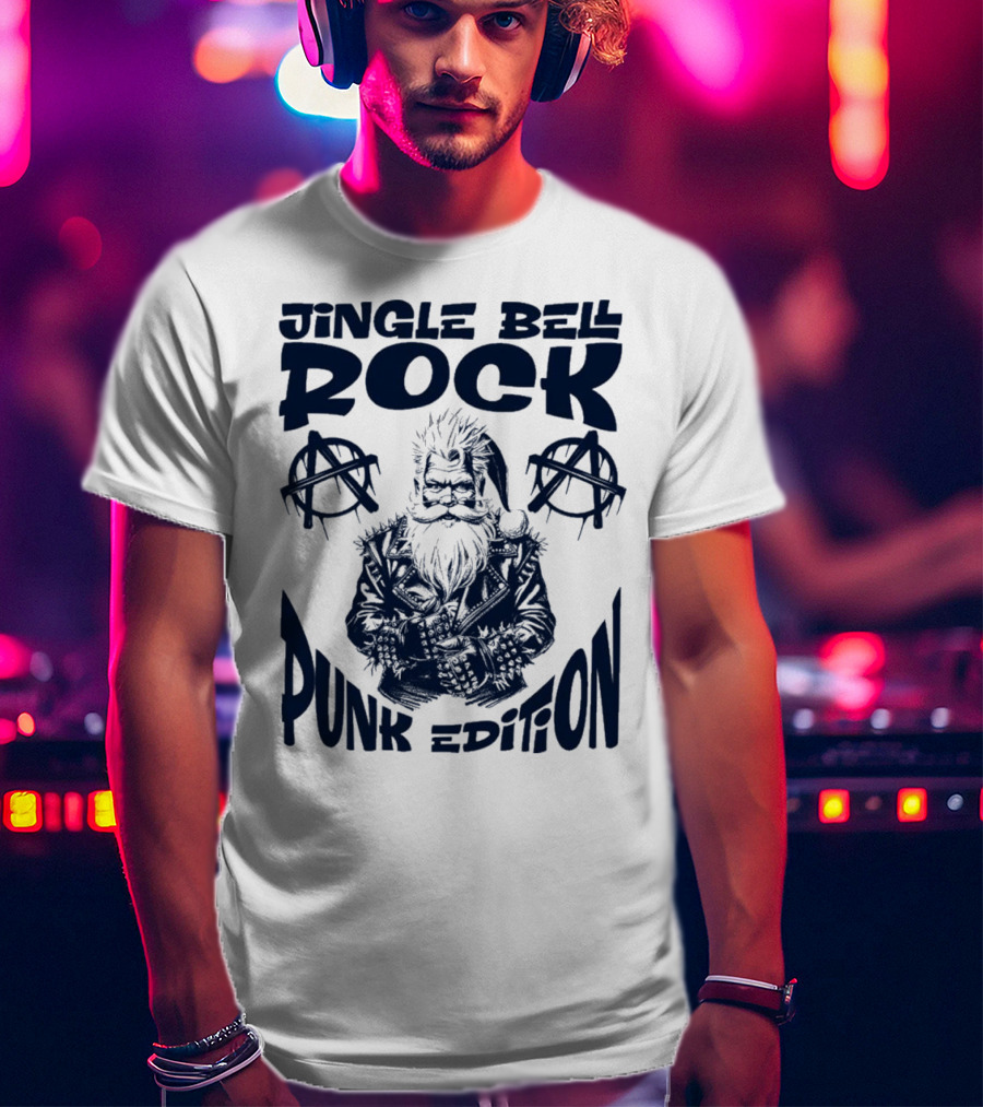 Jingle Bell Rock Punk Edition Anarchy Santa Claus T-Shirt