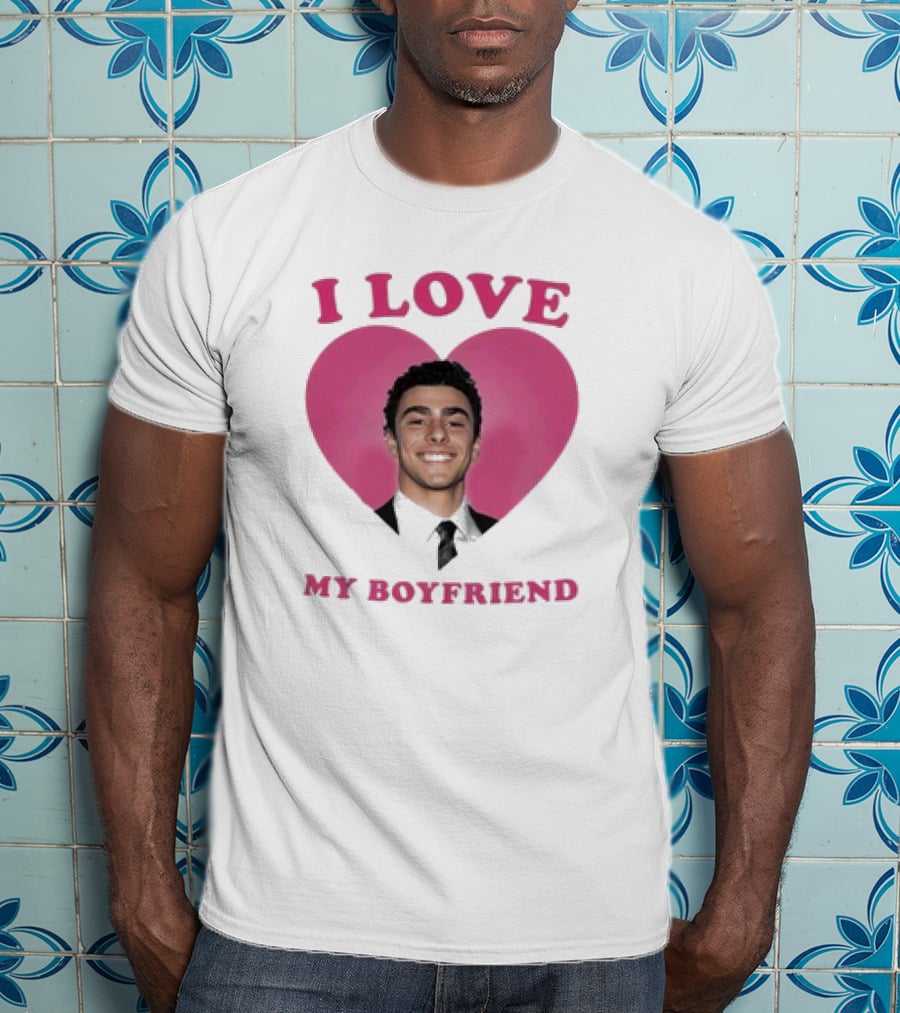 I Love My Boyfriend Luigi Mangione Heart T-Shirt
