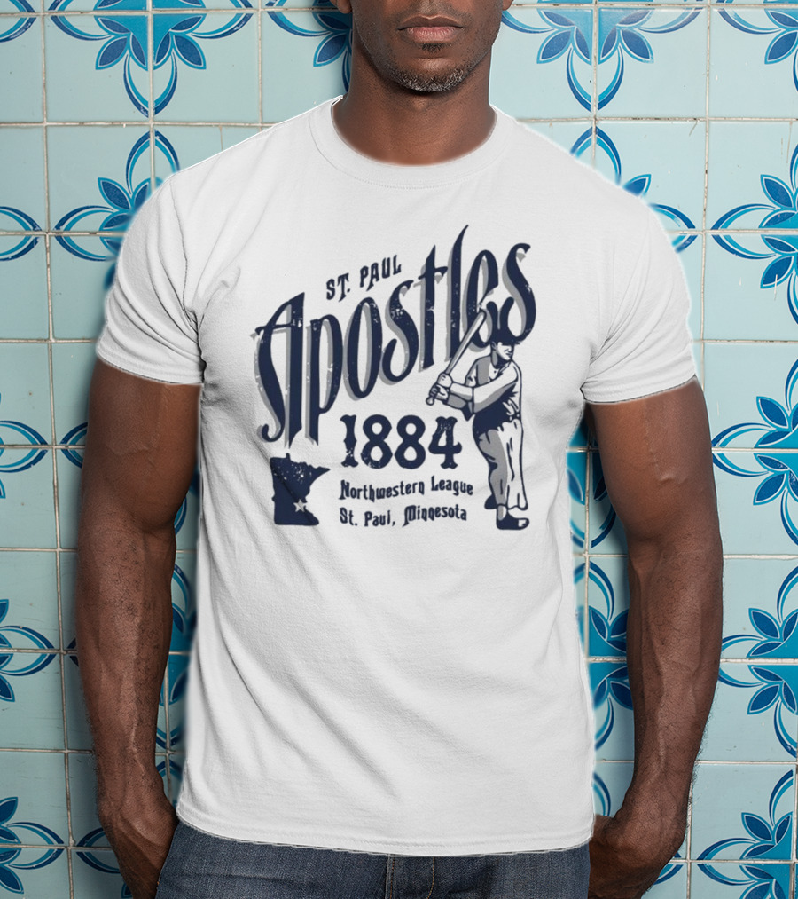 St. Paul Apostles 1884 Northwestern League St. Paul Minnesota Vintage Defunct Baseball Teams T-Shirt