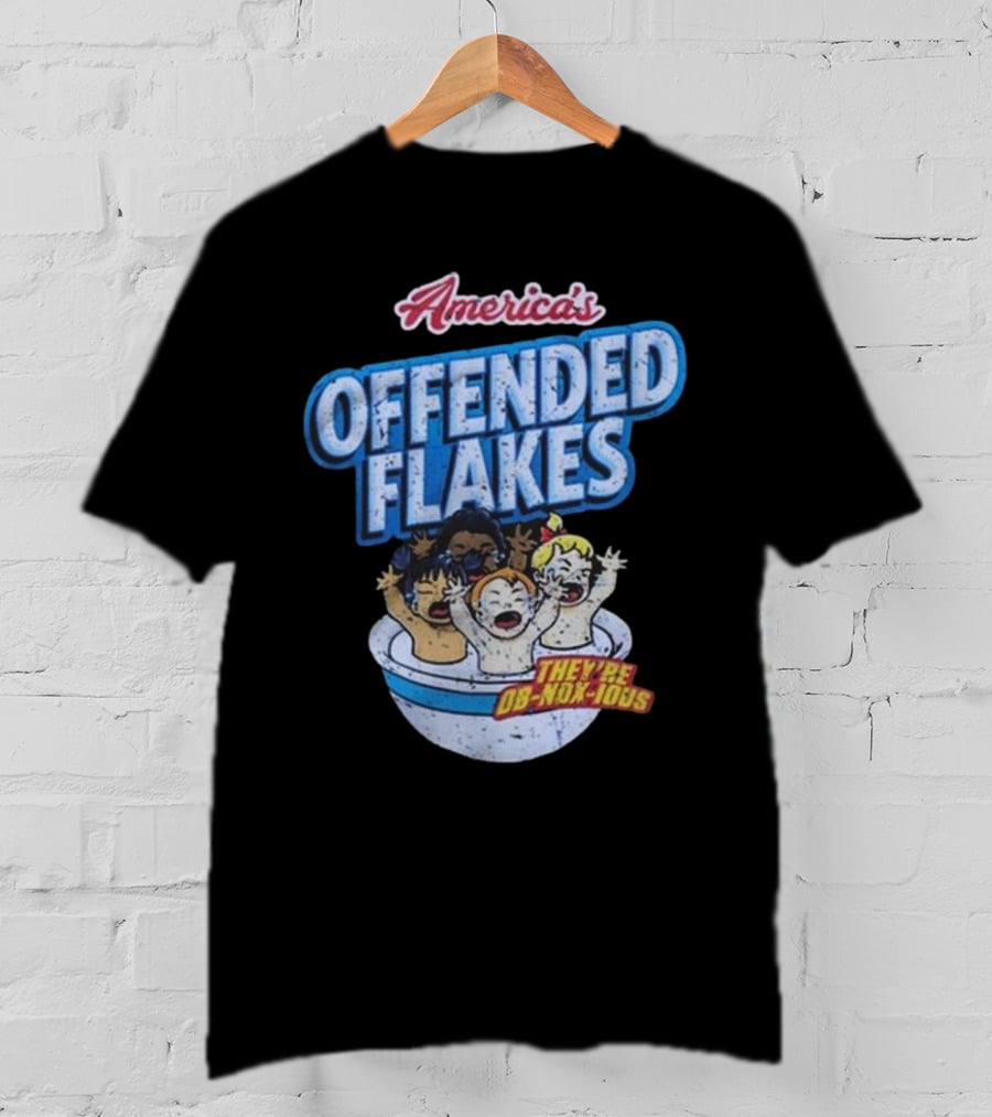 Derek Holland Wearing America's Offended Flakes They're Ob Nox Ious T-Shirt