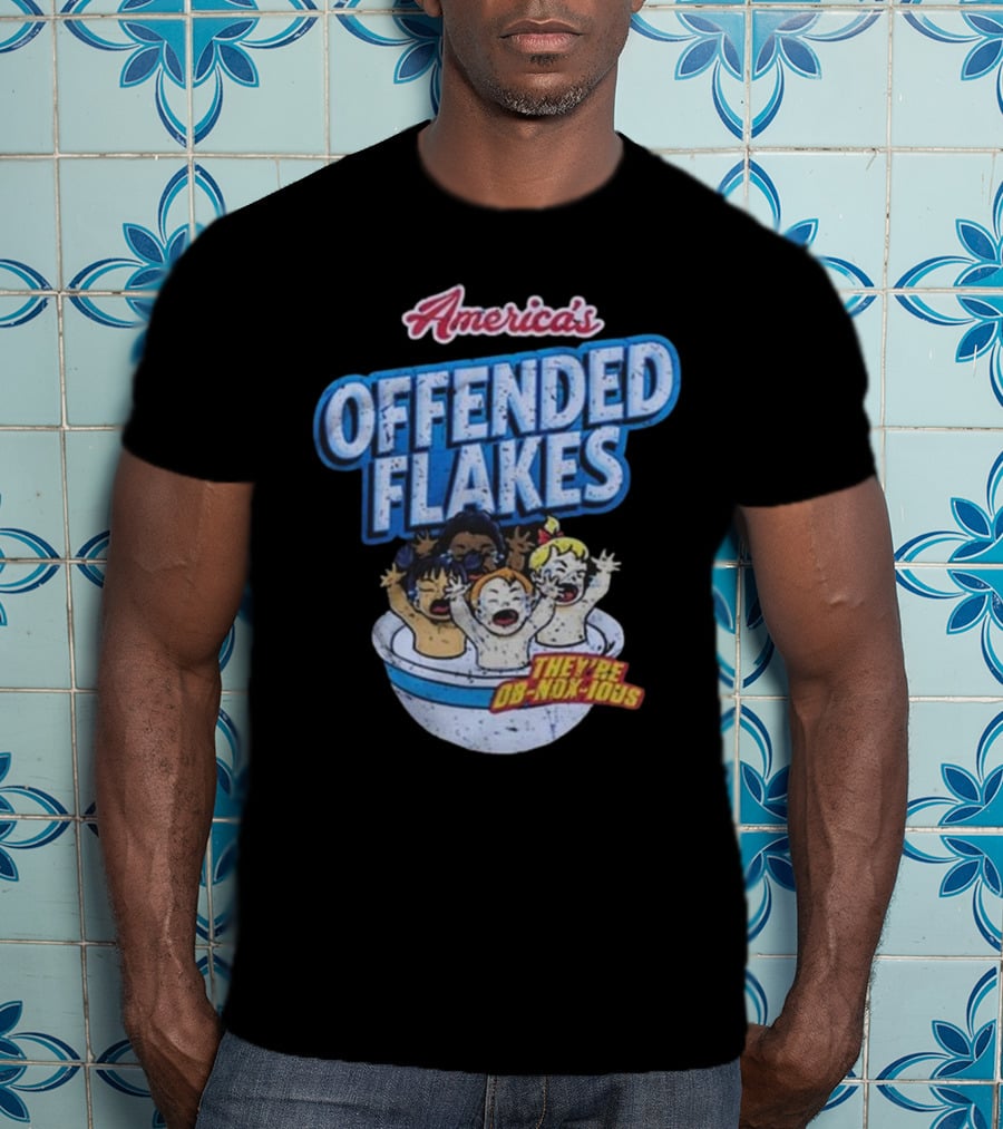Derek Holland Wearing America's Offended Flakes They're Ob Nox Ious T-Shirt