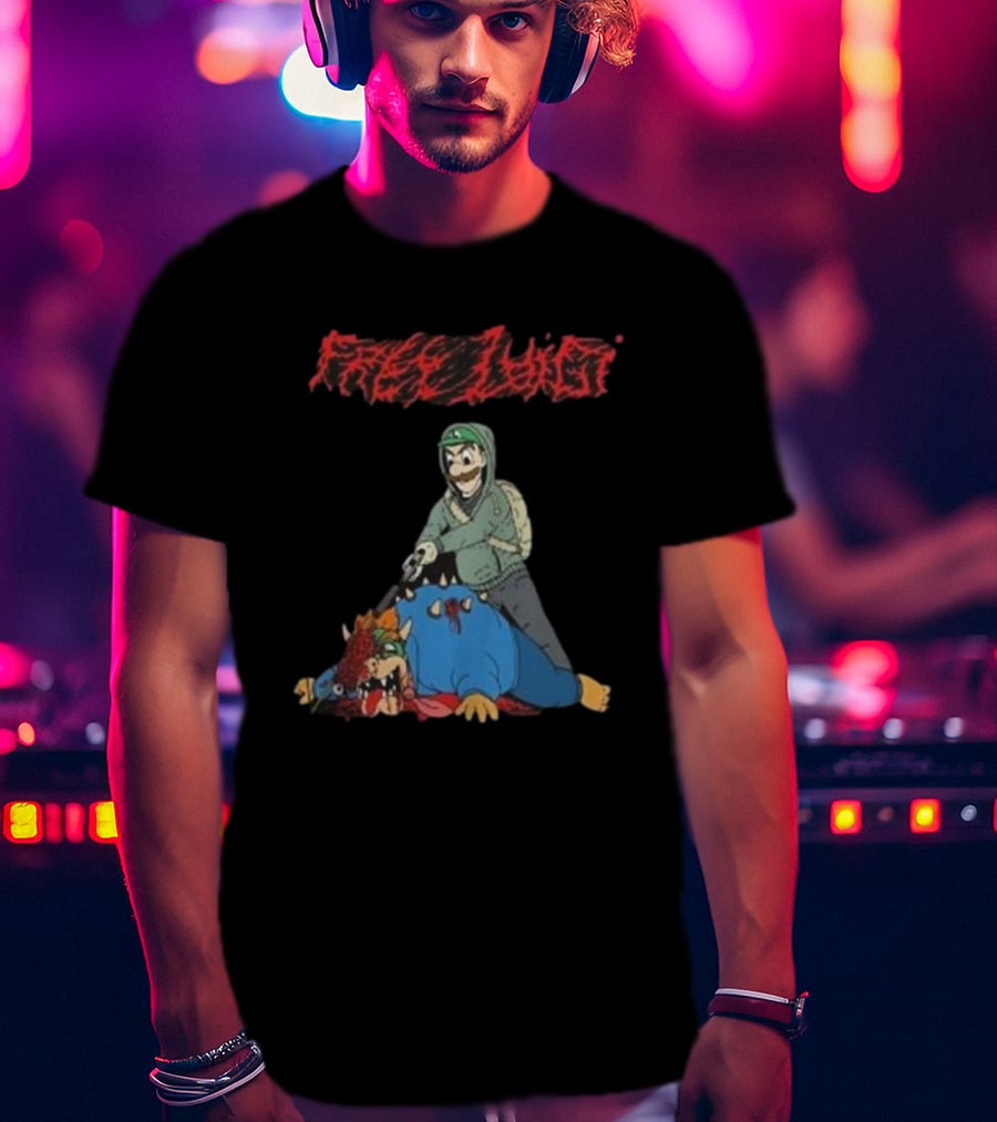 Free Luigi Mangione Sanguisugabogg Controversy Mario T-Shirt