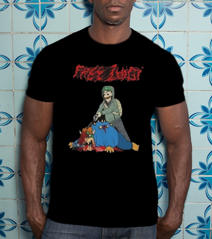 Free Luigi Mangione Sanguisugabogg Controversy Mario T-Shirt