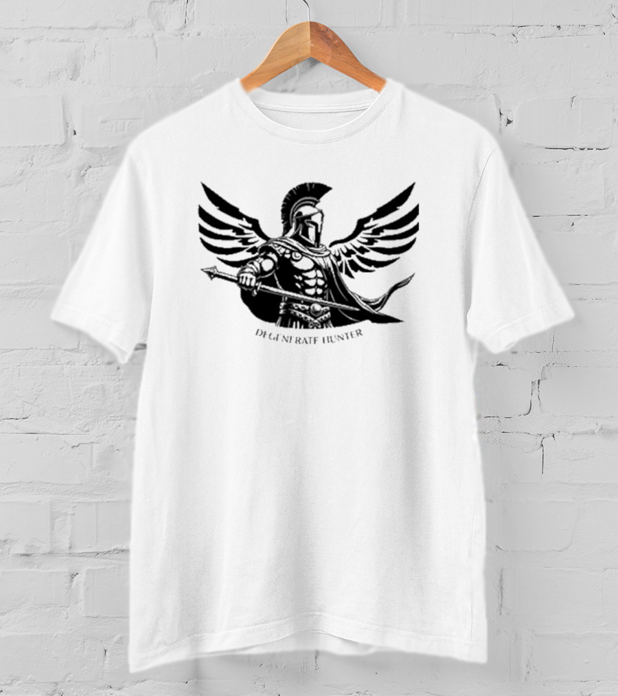 Petey B Winged Roman Gladiator Degenerate Hunter T-Shirt