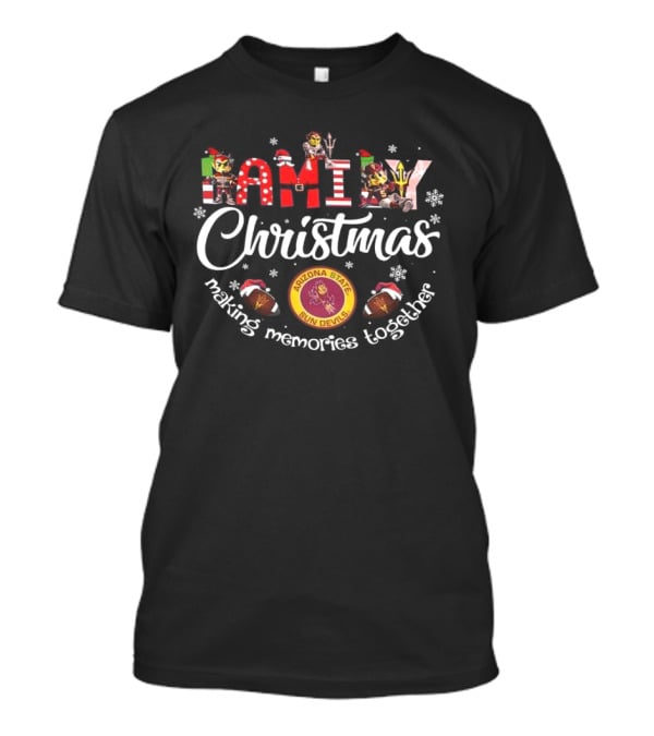 Arizona State Sun Devils Family Christmas Making Memories Together T-Shirt