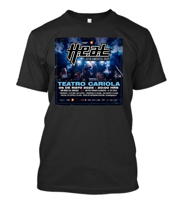 H.E.A.T Latin America 2025 Teatro Cariola Santiago May 6 2025 20:00 HRS T-Shirt