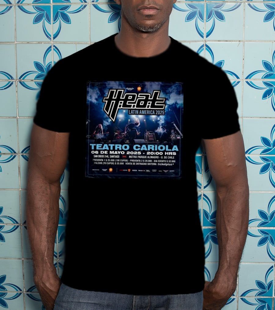 H.E.A.T Latin America 2025 Teatro Cariola Santiago May 6 2025 20:00 HRS T-Shirt