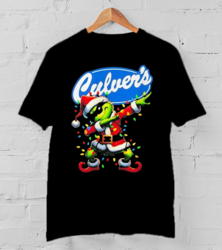 Culver's Santa Grinch Dabbing Christmas T-Shirt
