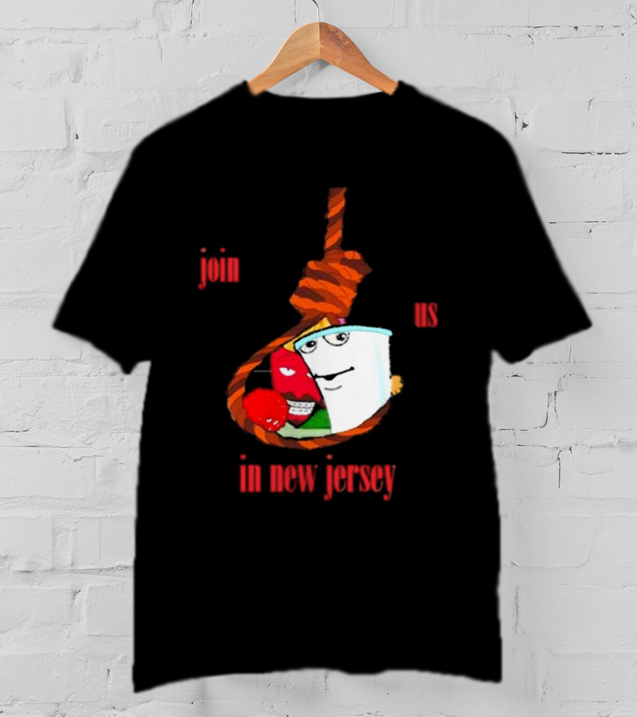 Join Us In New Jersey Mischa Aqua Teen Hunger Force Characters Rope T-Shirt
