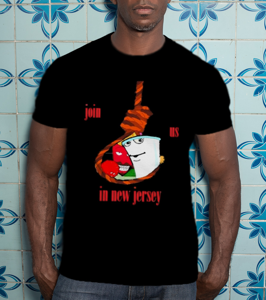 Join Us In New Jersey Mischa Aqua Teen Hunger Force Characters Rope T-Shirt