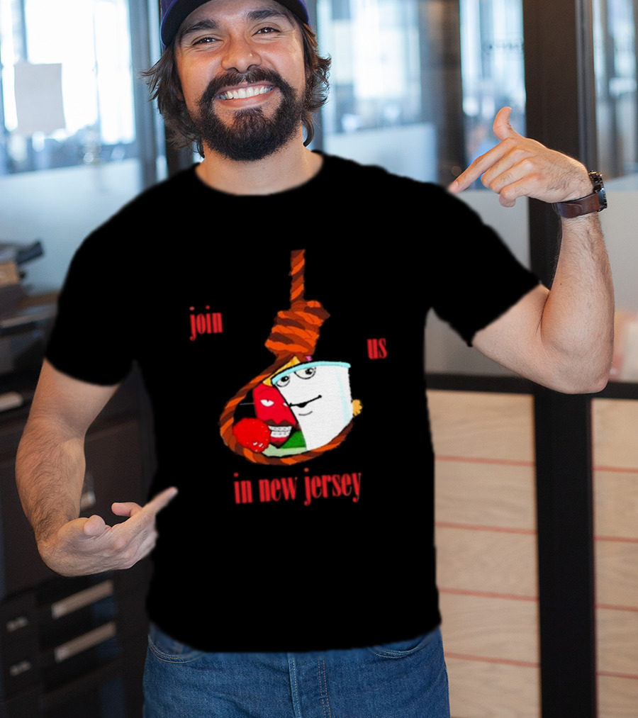 Join Us In New Jersey Mischa Aqua Teen Hunger Force Characters Rope T-Shirt