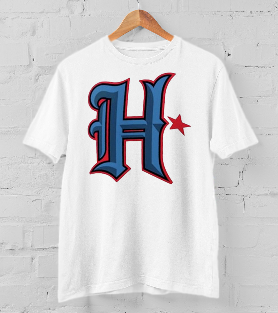 Houston Texans H Logo With Red Star T-Shirt