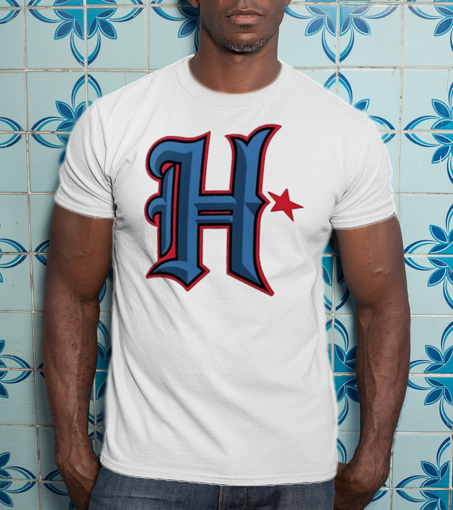 Houston Texans H Logo With Red Star T-Shirt