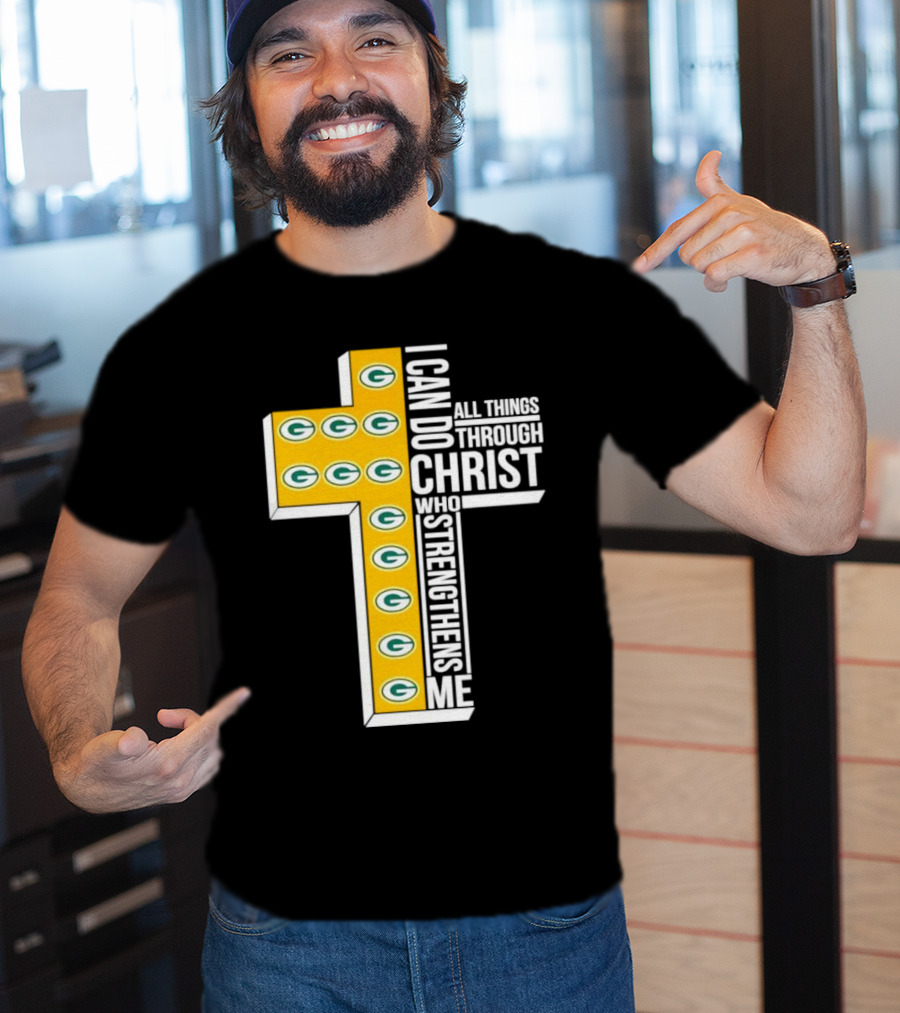 Green Bay Packers I Can Do All Things Through Christ Who Strengthens Me T-Shirt