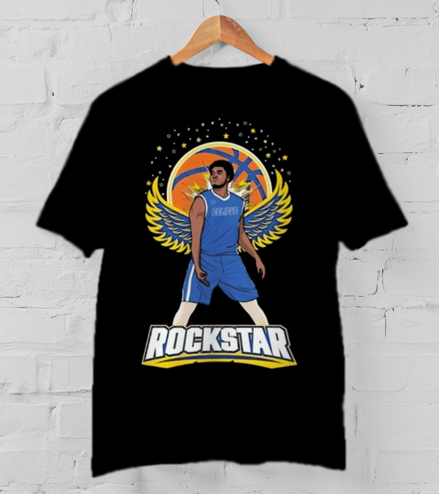Believe Rockstar Basketball Wings And Stars T-Shirt