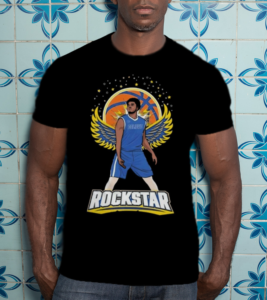 Believe Rockstar Basketball Wings And Stars T-Shirt
