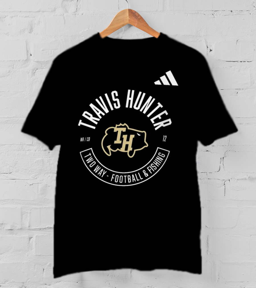 Travis Hunter WR/CB 12 TH Two Way Football And Fishing T-Shirt