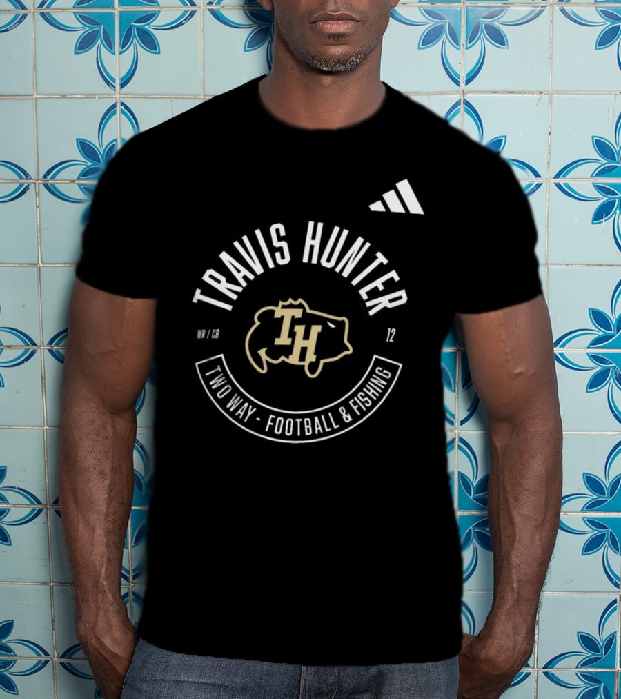 Travis Hunter WR/CB 12 TH Two Way Football And Fishing T-Shirt