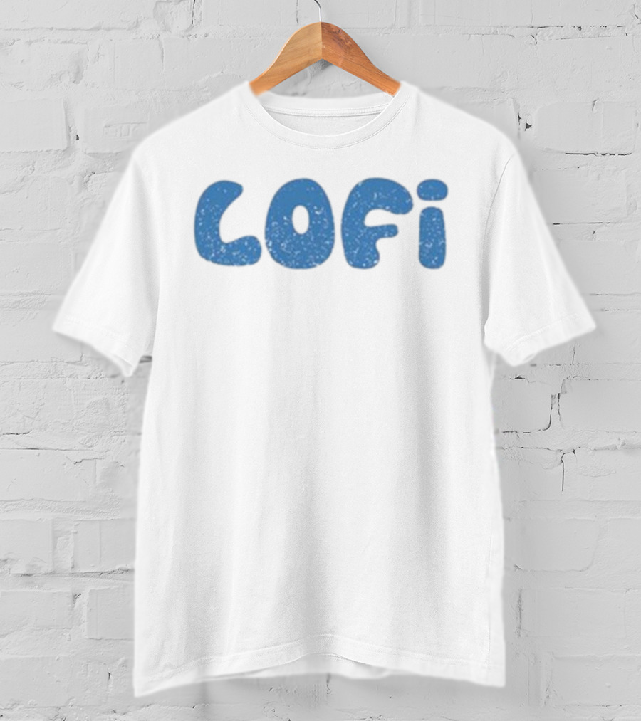 Lofi Join The Flurry Retro Blue Text T-Shirt