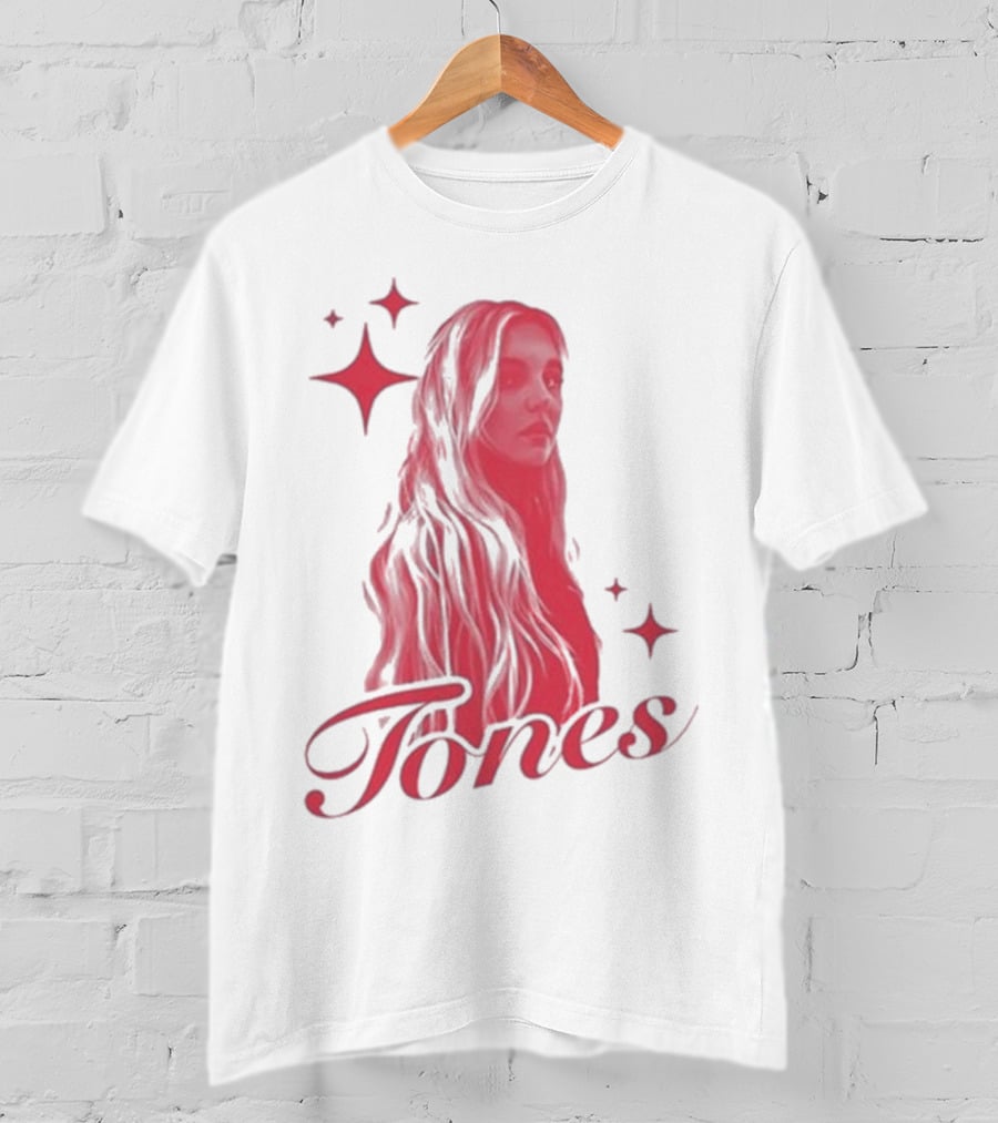 Onrepeat Tones Ecru Kids Tones Red Star Accents T-Shirt