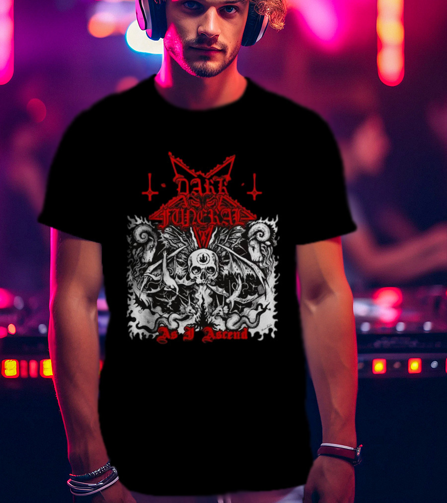 Dark Funeral As I Ascend Skull Bat Wings Gothic Symbolism T-Shirt