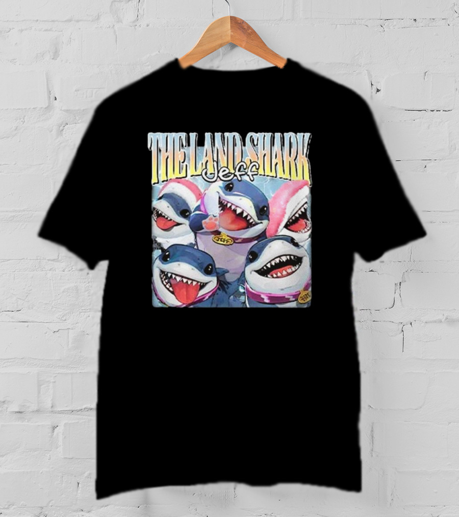 Jeff The Land Shark Smiling Cartoon Characters T-Shirt