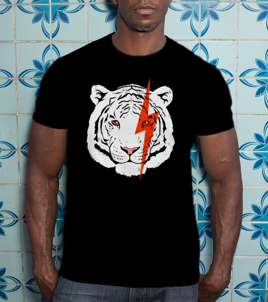 Cincinnati Bengals Lightning Tiger Logo T-Shirt
