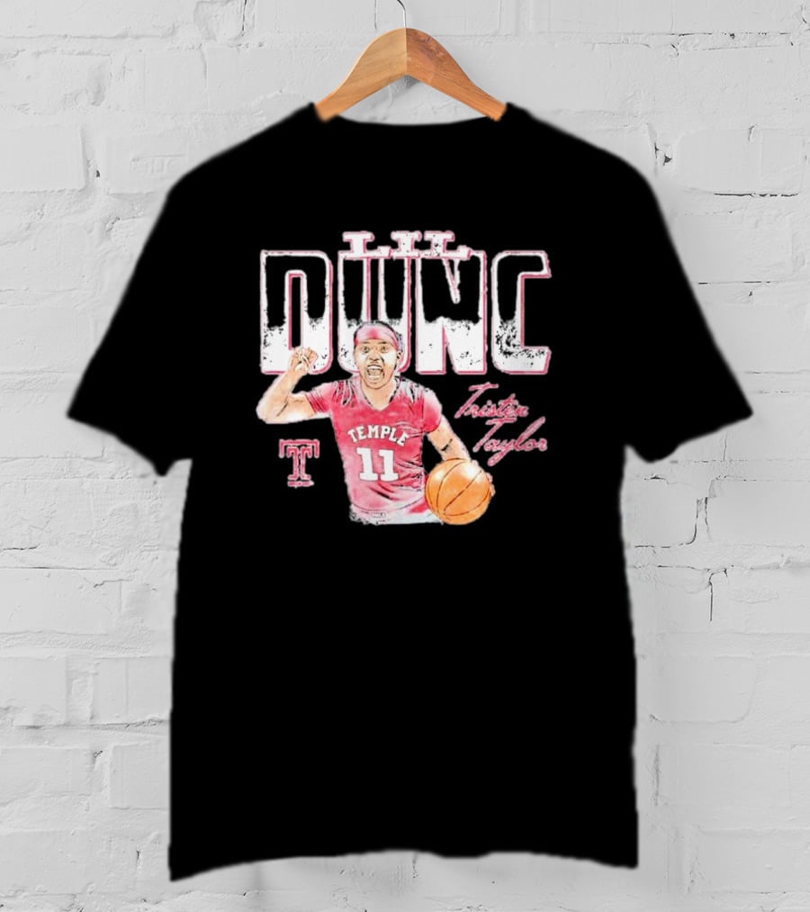 Lil Dunc Tristen Taylor Basketball Temple Owls Player T-Shirt