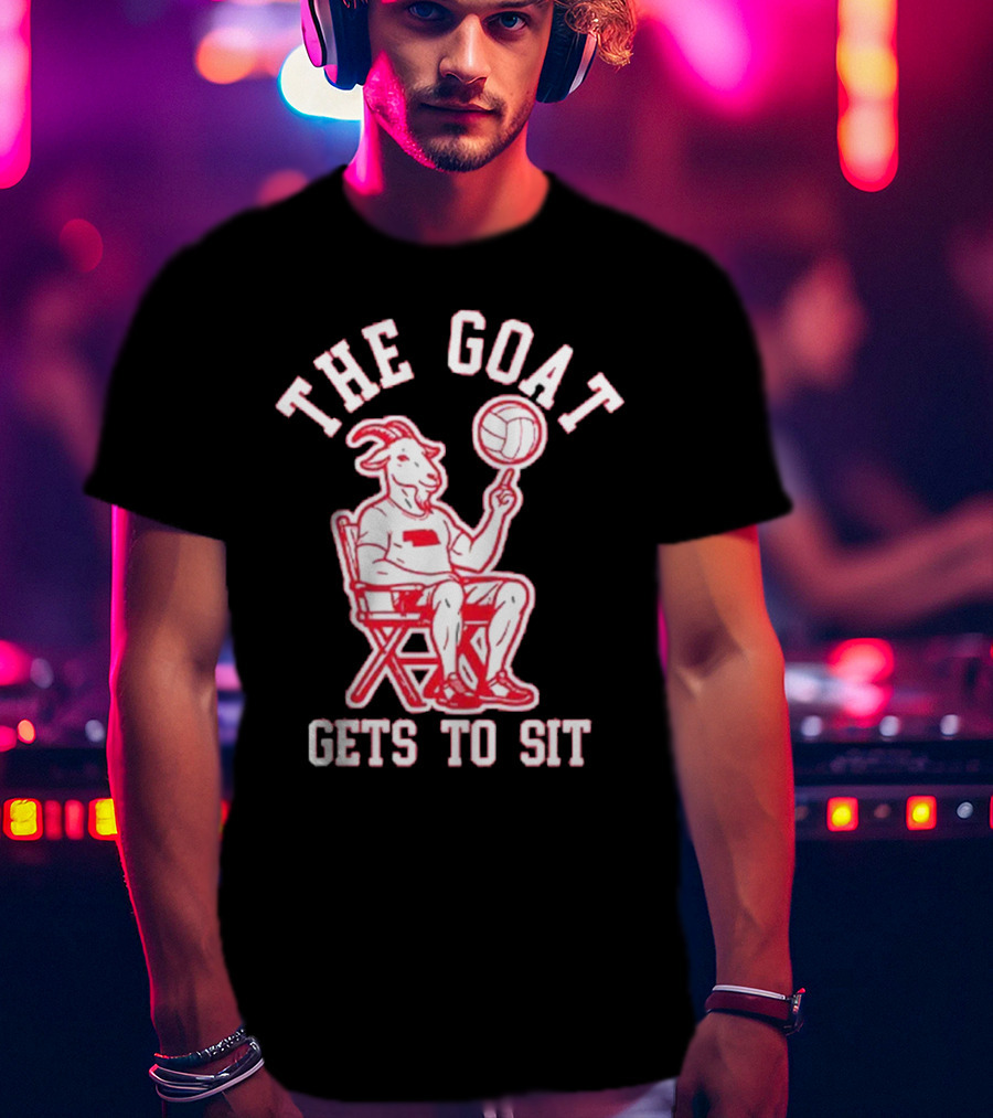 The Goat Gets To Sit Spinning Volleyball T-Shirt