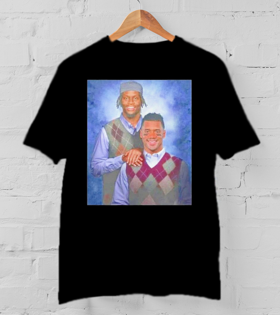 Step Brothers Russell Wilson Lamar Jackson Argyle Sweaters T-Shirt