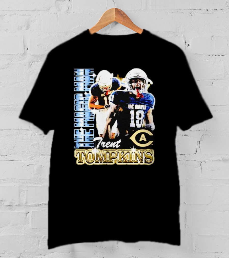 Trent Tompkins The Maestro Man UC Davis Aggies Football 18 T-Shirt