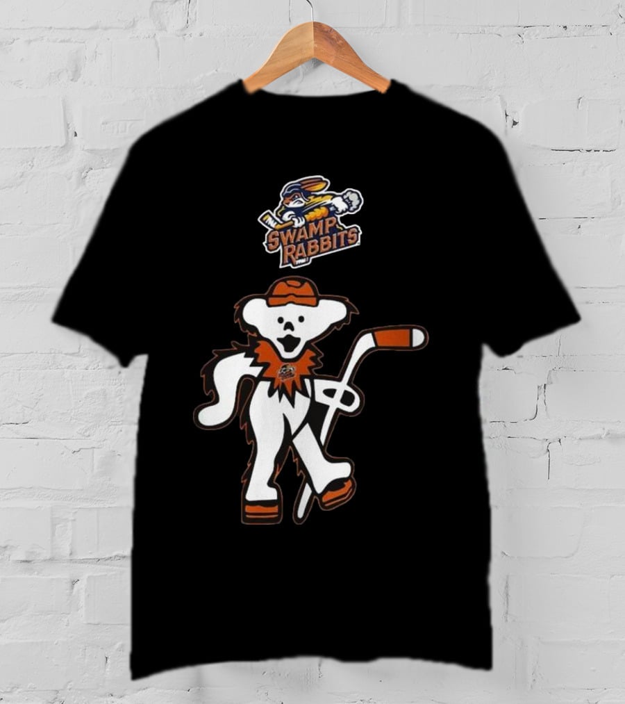 Swamp Rabbits Hockey Dancing Bear Logo Crossover Night For Fans T-Shirt
